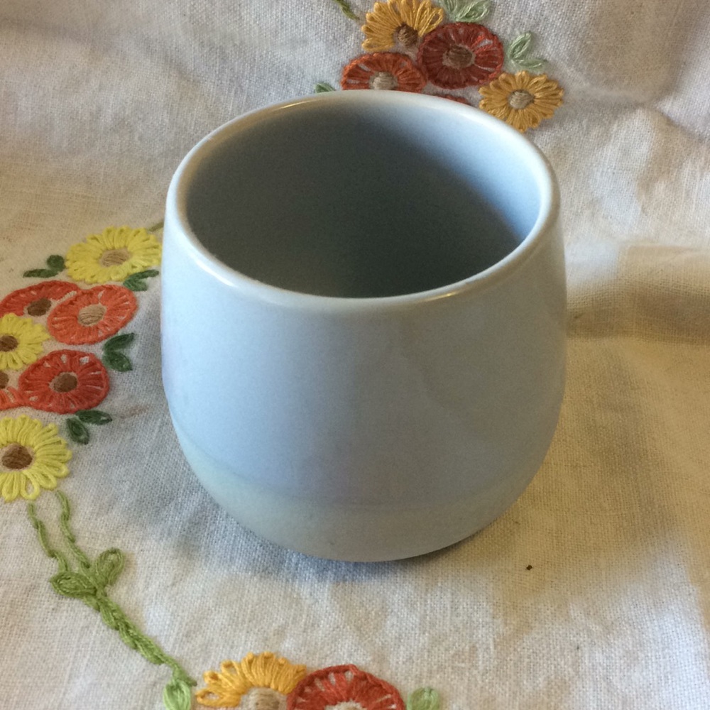 Light blue ikea teacup